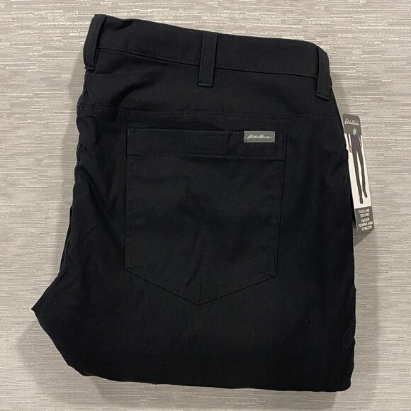 Eddie Bauer Fleece Lined Tech Pants Mens 40 x 30 Black Water Repellent Insulated - Picture 5 of 14